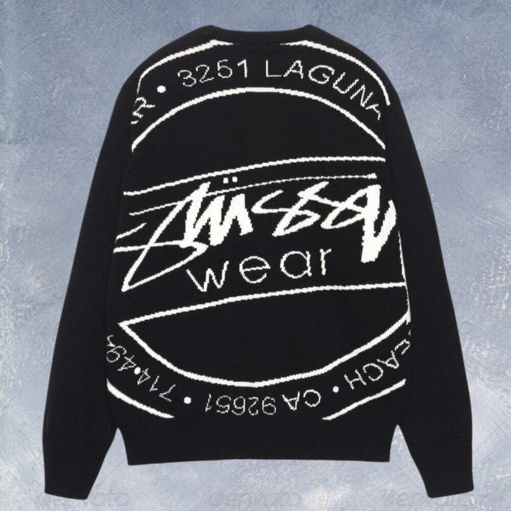 Stussy Men's Black Knit Sweater